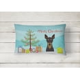 thumbnail image 2 of Christmas Tree and Min Pin Fabric Decorative Pillow, 2 of 3