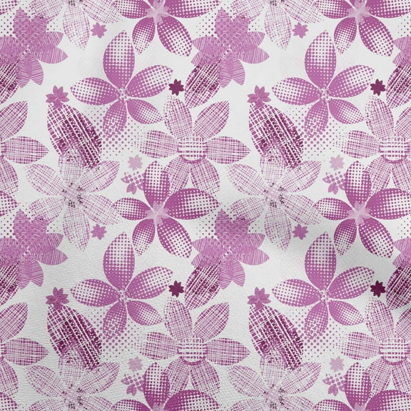 oneOone Rayon Purple2 Fabric Texture Floral Sewing Fabric By The Yard Printed Diy Clothing Sewing Supplies 56 Inch Wide