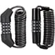 thumbnail image 1 of Candado para casco de motocicleta, candado para casco de bicicleta, candado de cable pequeño de 4 dígitos, candado retráctil para equipaje, candado para cochecito, negro, 2 piezas, 1 of 5