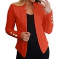 thumbnail image 3 of longantii Blazers for Women Business Casual Open Front Dressy Suit Jacket Cropped Blazers Trendy Office Work Cardigan Jackets, 3 of 8
