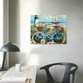 thumbnail image 4 of Jiayy Beach Canvas Wall Art for Bathroom Ocean Pictures Seaside Bicycle Lighthouse Canvas Print Seascape Painting Modern Coastal Home Bedroom  20x16in, 4 of 6