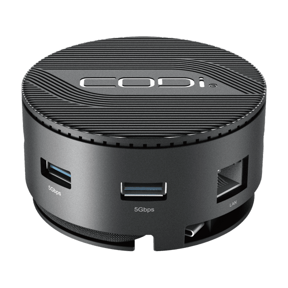 CODi CentroM3 Multi-Port USB-C Docking Station – 4K Dual HDMI, Gigabit Ethernet, 3 USB-A 3.2 Ports, PD Charging, 9" Braided Cable – Universal USB-C Hub for Laptops & MacBook