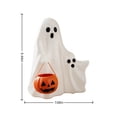 thumbnail image 7 of Halloween Cute Ghost Decor, Resin Ghost Lamp Figurine With Pumpkin Bucket for Spooky Halloween Tabletop Decor, 7 of 7