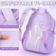 thumbnail image 4 of 3-Piece Cute Backpack Set with Insulated Lunch Bag & Pencil Case, Purple & White, 4 of 7