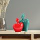 thumbnail image 4 of Esculturas abstractas para parejas, adorno de personaje cariñoso, artesanías modernas, estatua de cerámica para amantes, mesa, comedor, hogar, regalo Verde y rojo Baoblaze Pareja estatua, 4 of 8