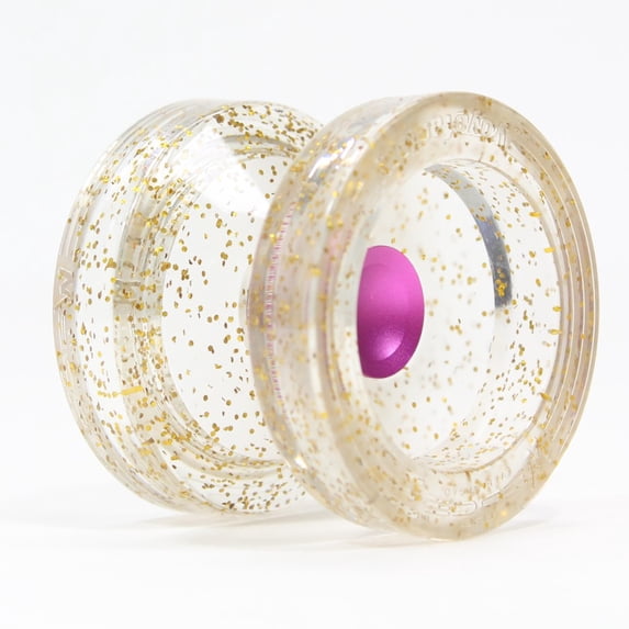 YoYoFactory Wedge Yo-Yo - Polycarbonate - Evan Nagao Signature (Glitter with Pink Hub)
