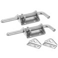 thumbnail image 1 of Unique Bargains Barrel Bolt Latch, 2 Pack 10x135mm - Stainless Steel Spring Loaded Gate Latch Pin with Keeper, for Doors (Silver), 1 of 5