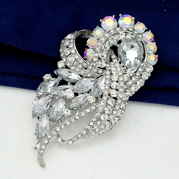 Yooshoverk Handmade Brooches, Buttons & Pins Women Bridal Bouquet Rhinestone Crystal Diamante Brooch Pin Brooches