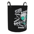 thumbnail image 2 of Invader Zim Laundry Hamper Lightweight Storage Basket Toy Organizer Laundrys Basket Waterproof For Bedroom, Bathroom Small, 2 of 8