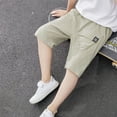 thumbnail image 2 of Kids Cargo Pants Boys Khaki Pants Classic Fit Elastic Waist Shorts Boys Athletic Shorts Boys Dress Shorts 3-4 Years Summer&nbsp;Clothing, 2 of 5