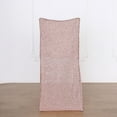 thumbnail image 4 of BalsaCircle Metallic Fitted Spandex Chair Slipcover Blush, 4 of 8
