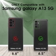 thumbnail image 2 of Galaxy A13 5G Case, Samsung Galaxy A13 5G Case with HD Screen Protector, [Military Grade] Shockproof Protection Case with 360° Magnetic Ring Holder Kickstand Case for Samsung A13 5G, Green, 2 of 16