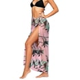 thumbnail image 6 of Women Beach Cover Up Sarong Pareo Wraps Bikini Bathing Suit Swimwear Coverups Vacation Hawaiian Outfits, Pink|Tree, 6 of 7