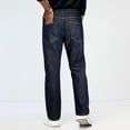 thumbnail image 3 of GINGTTO Men's Elastic Waist Jeans Baggy Straight Leg Denim Pants Casual Relaxed Fit Stretch Skateboard Work Pants with Pockets, 3 of 6