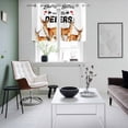 thumbnail image 5 of 2 Panels Kitchen Tier Curtains 39 Inch Length, Deer Grommets Window Treatment Curtain, Wildlife Animals Farmhouse Country Elk Thermal Curtains Drapes for Living Room/Bathroom, 5 of 9