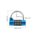 thumbnail image 2 of 4-Digit Combination Padlock, 2-inch Resettable Lock for Gate Locker Blue 2Pcs, 2 of 5