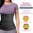 thumbnail image 3 of Entrenador de cintura para mujer, ejercicio de sauna largo, cinturón doble, ropa moldeadora de cuerpo, protección de cintura deportiva, 3 of 5