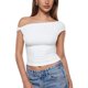 thumbnail image 1 of Remera INLYRIC Inbarely Soft Hombros Descubiertos Blanco Nieve S, 1 of 5