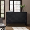 thumbnail image 3 of Tina's Home 45" Sideboard Buffet with 3 Wooden Doors for Living Room Entryway Bedroom Black, 3 of 11