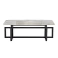 thumbnail image 3 of Sunpan Pilar 52" Rectangular Transitional Cowhide Leather Bench in Gray, 3 of 5