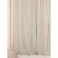 thumbnail image 4 of The Art Box Window Curtain Panels for Living Room Bedroom Rich Linen Textured Privacy Provide Drapes, Rod Pocket Striped Green, 35"W x 63L" in, 2 Panels, 4 of 7