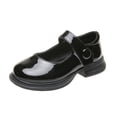 thumbnail image 2 of Shoes for Kids Mary Jane Girls Dress Shoes School Shoes for Girls Non-Slip Party Wedding Low Heel Flats Shoes Black 33, 2 of 5