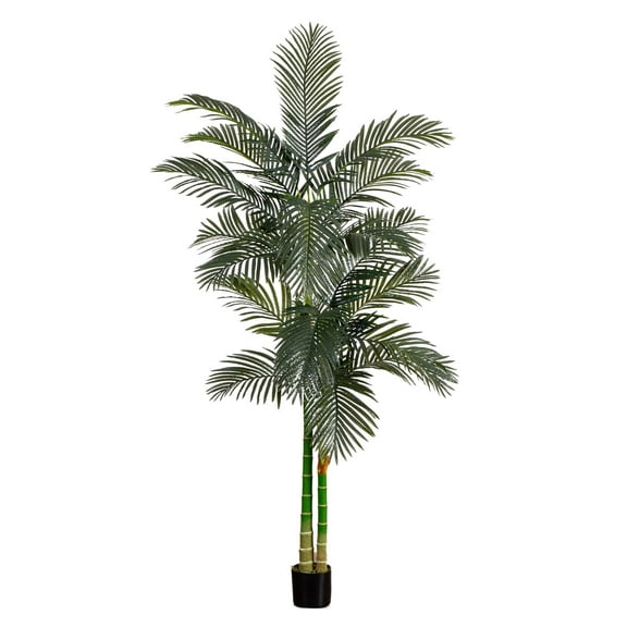 Nearly Natural 8' Golden Cane Palm Artificial Tree