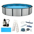 thumbnail image 2 of Blue Wave Savannah 30-ft Round 52-in Deep Hybrid Pool Package with 8-in Top Rail, 2 of 16