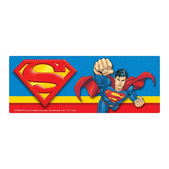 5" x 2" DC Comics Superman Party Favor Stickers - 12 Pc.