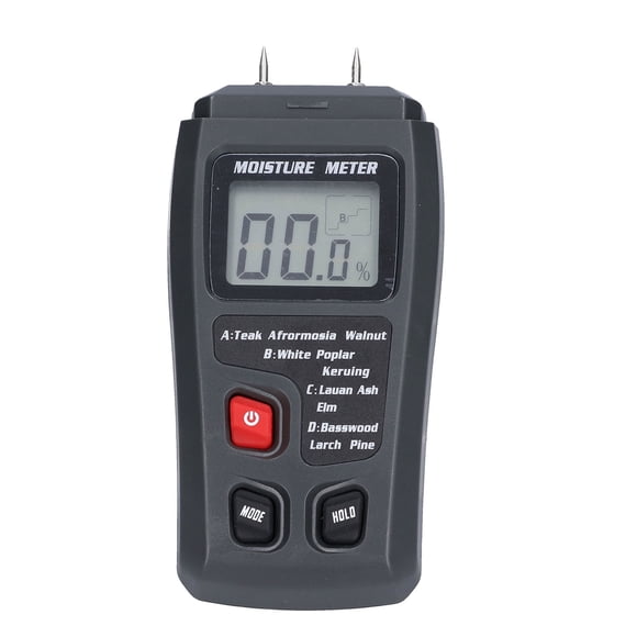 Detector de humedad de madera, higrómetro de madera digital, probador de humedad de madera pequeño, medidor de humedad de madera, rendimiento sólido