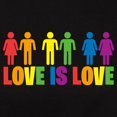 thumbnail image 3 of CafePress - Love Is Love Women's Dark T Shirt - Women's Traditional Fit Dark T-Shirt, 3 of 4