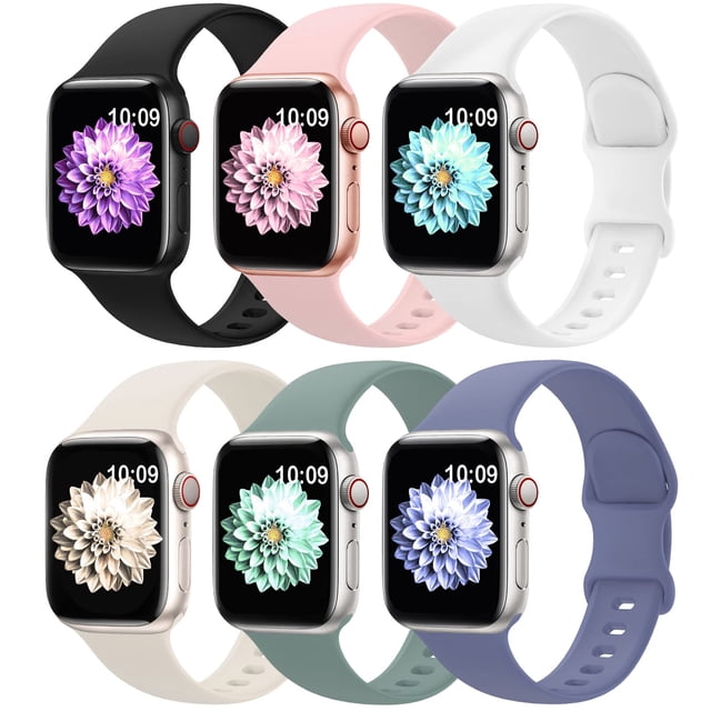 Bandas deportivas compatibles con el Apple Watch, paquete de 6 unidades AMSKY