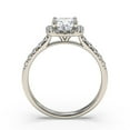 thumbnail image 5 of 2 Carat Moissanite Halo Engagement Ring 925 Silver, 14K Gold Plated, Round Cut, 5 of 6