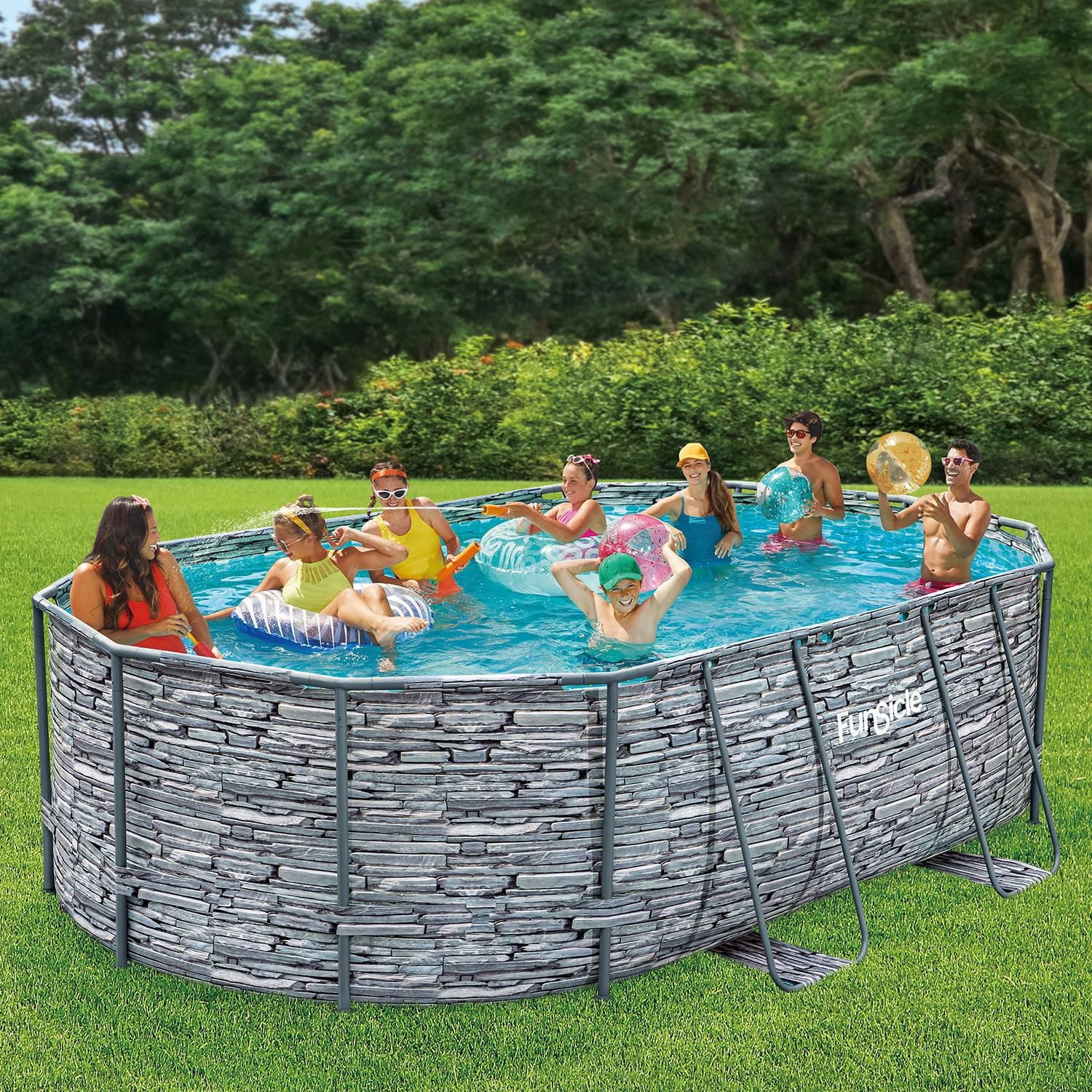 CM 16ft Oval Above Ground Pool – Durable Family Fun