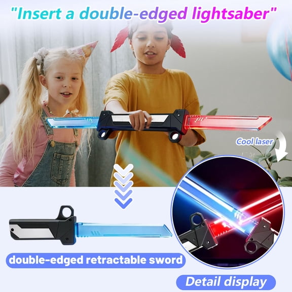 2-Pack Led Light-Up Double-Edged Swords For 14 Teens And S, Glowing Sword With Bladed Design, Battery Operated For Party And Use