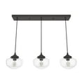 thumbnail image 2 of Hunter - Saddle Creek 3-light Noble Bronze, Large Cluster Light, Dimmable, Schoolhouse Style, Linear Shaped, for Bedrooms, Kitchens, Dining, Living Rooms - 19499, 2 of 8
