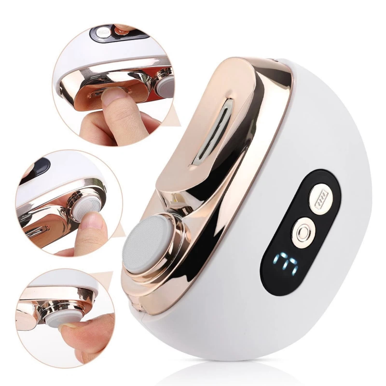 CSYANXING Multi Function Nail Trimmer Polisher 6 Hour Run Time For Home Travel 45 Degree Cutter Type-C Charging ABS Material