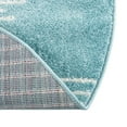 thumbnail image 5 of Unique Loom Kai Collection Area Rug - Warrior (4' 1" Round Light Blue/Ivory), 5 of 11