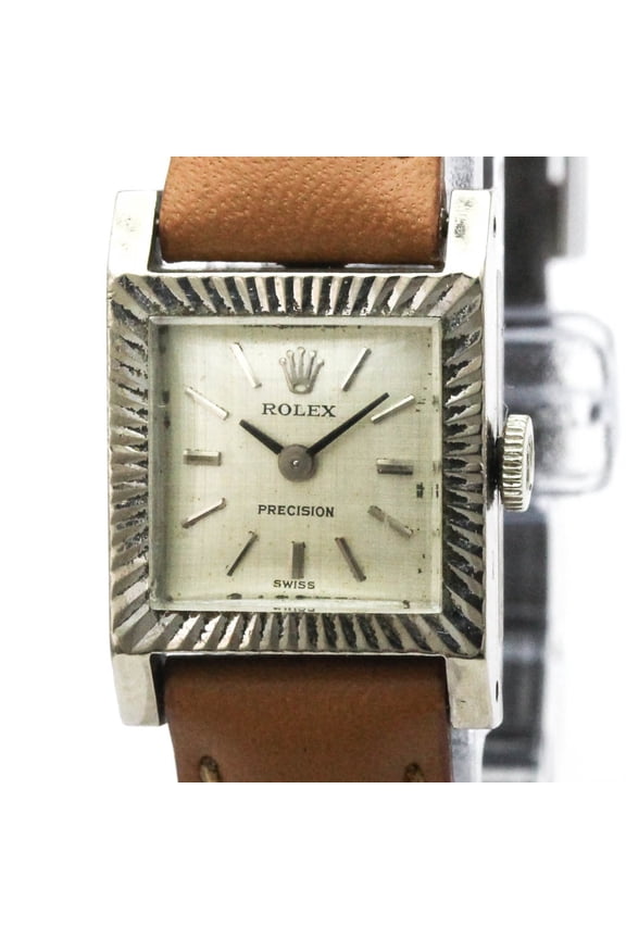 Pre-Owned ROLEX Precision White Gold Hand-Winding Ladies Watch 9356 Vintage