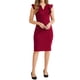 thumbnail image 2 of INSPIRE CHIC Vestido de Trabajo Sin Mangas con Cuello en V y Abertura para Mujeres XL Rojo Oscuro, 2 of 6