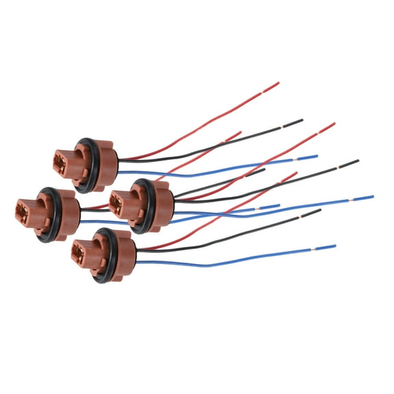 7443 T20 Bulb Sockets Wire Harness Connector for LED Bulbs Turn Signal Lights Brake Lights (Set of 4)