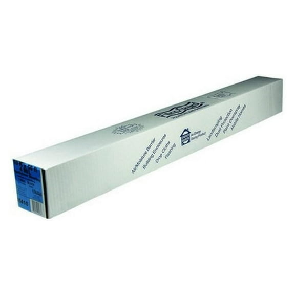 Tyco Polyethylene Plastic Sheeting - 4 Mil Black, 10' x 50' - Heavy Duty Construction Film, Drop Cloth, Protective Cover