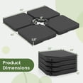 thumbnail image 3 of Costway Offset Umbrella Base with 4 Square HDPE Plate & 4 Connection Metal Hooks for Patio, 3 of 10