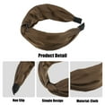 thumbnail image 4 of Unique Bargains Satin Twist Headband Hairband for Women Dark Brown 1.97 Inch Wide 1 Pcs, 4 of 7
