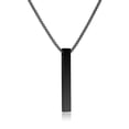 thumbnail image 1 of Zinc Alloy Necklace, Non Harm Unique Durable Simple Rectangular Pole Necklace  For Men For Daily, 1 of 8