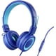 thumbnail image 1 of Audífonos P10 para niños POWMEE con micrófono, ajustable, plegables, para escuela/PC/celular (azul), 1 of 3