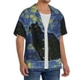 thumbnail image 4 of Disketp Men's Hawaiian Shambhala Cat Print Shirts Button Down Holiday Beach Shirts-X-Large, 4 of 7