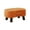 Orange, variant on Small Curved Foot Stool with Handle, 13.7" L x 9.8" W x 8.6" H Velvet Ottoman, Padded Seat & Solid Wood Legs, Non,lip Pads, Easy Assembly Accent Step Stool for Couch, Bedroom & Entryway