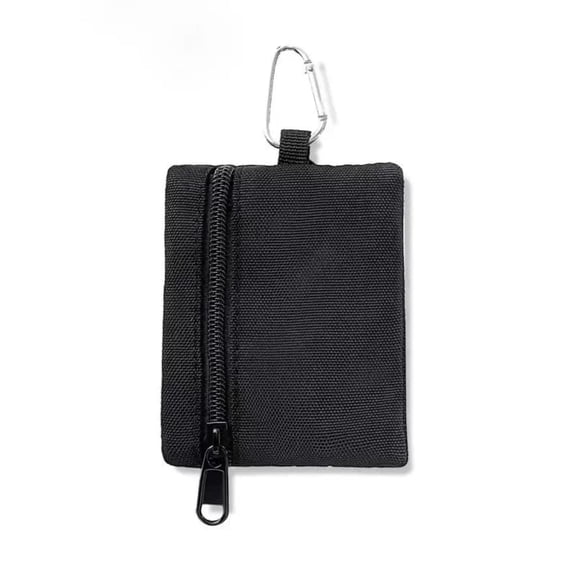 Mini Portable Solid Color Coin ID Credit Card Keychain Wallet Storage Bag