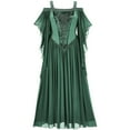 thumbnail image 3 of NIEWTR Renaissance Dresses for Women Irish Long Over Dress Victorian Vintage Party Retro Dress Theme Party (3XL,Green), 3 of 3